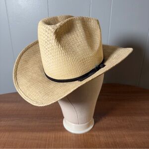 Vintage Mexican Sombrero Straw Cowboy Hat